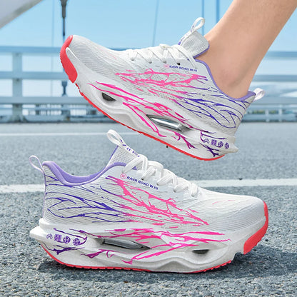Men Women Ultra Light Carbon Plate Running Shoes Breathable Mesh Upper Soft Midsole Rubber Outsole for Running Training Sneakers