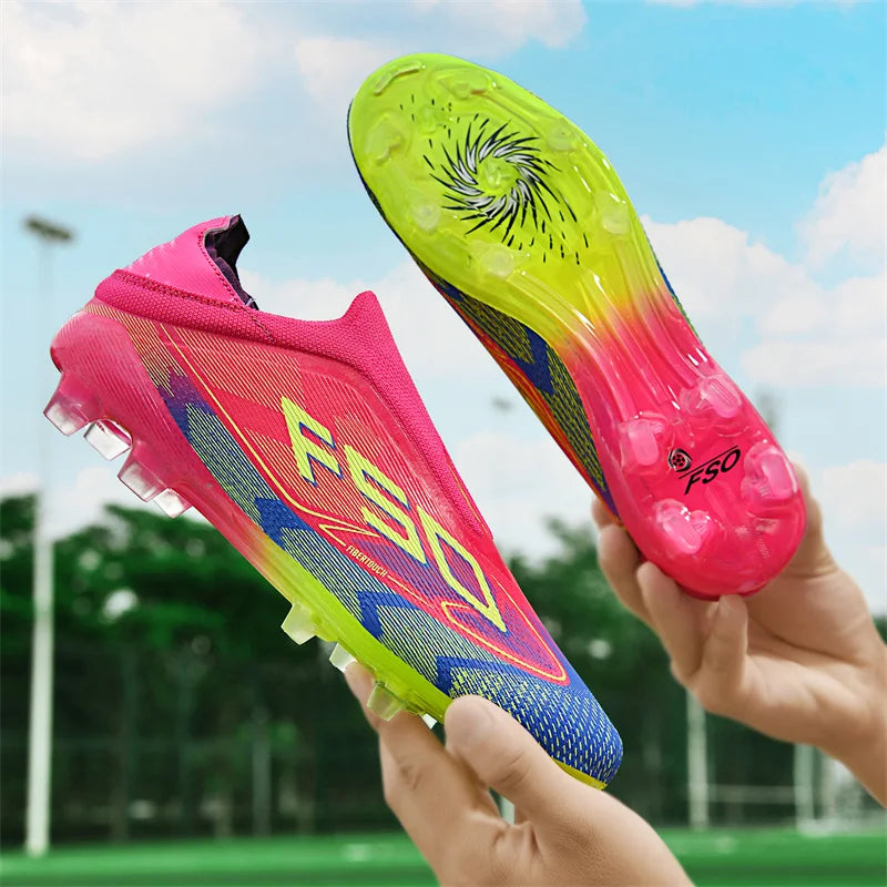 New Men's Soccer Shoes Grass Adult Non-Slip Football Boots Ultralight Sport Indoor Cleats Non Slip Fg Turf Futsal Comfortable