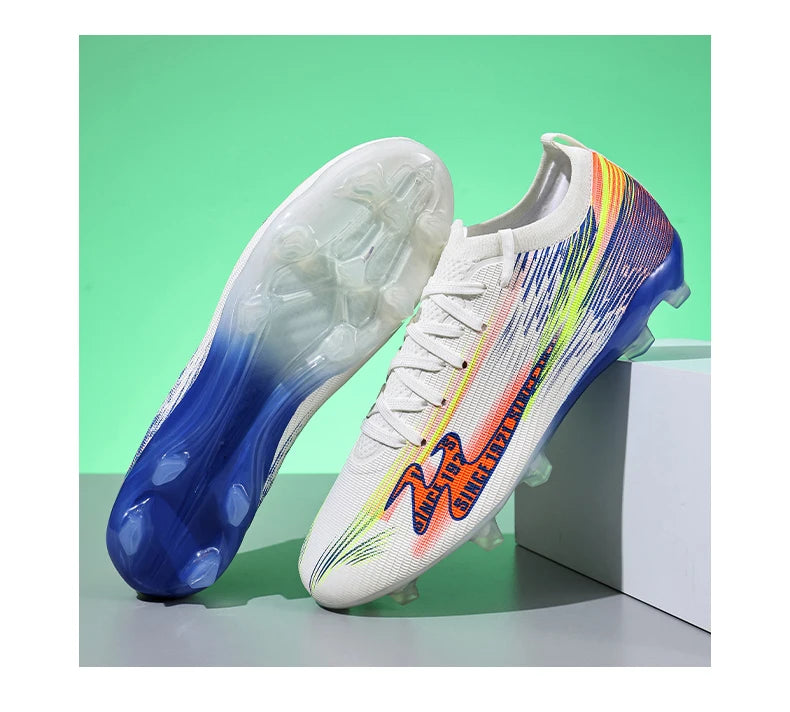Chaussures de football pour adolescents, adultes, hommes et femmes, crampons universels TF FG tout terrain, chaussures de football avec clous de sol