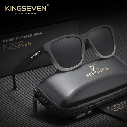 KINGSEVEN Brand Casual Driving Glasses Square Frame Men's Sunglasses Polarized Outdoor Travel Eyewear