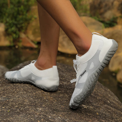 Oiaano wide toe man barefoot black shoes, woman sports sneaker unisex water booties, male aqua beach soft sole light breathable