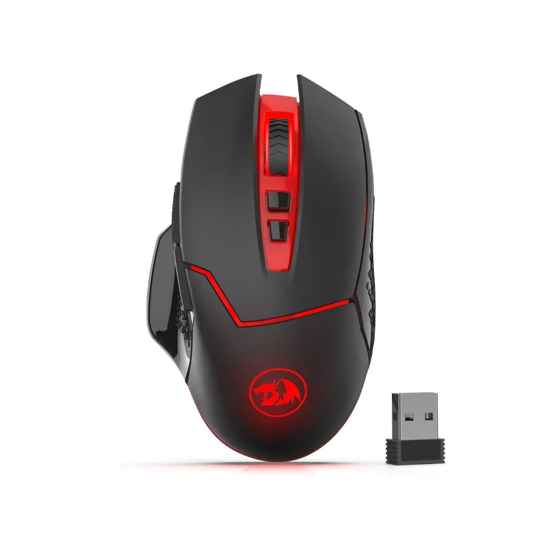 Redragon M690-1 Wireless Gaming Mouse 2.4GHz, 2400 DPI Ergonomic Gaming Mouse with 8 Programmable Buttons, 5 Adjustable DPI & 2 Side Buttons