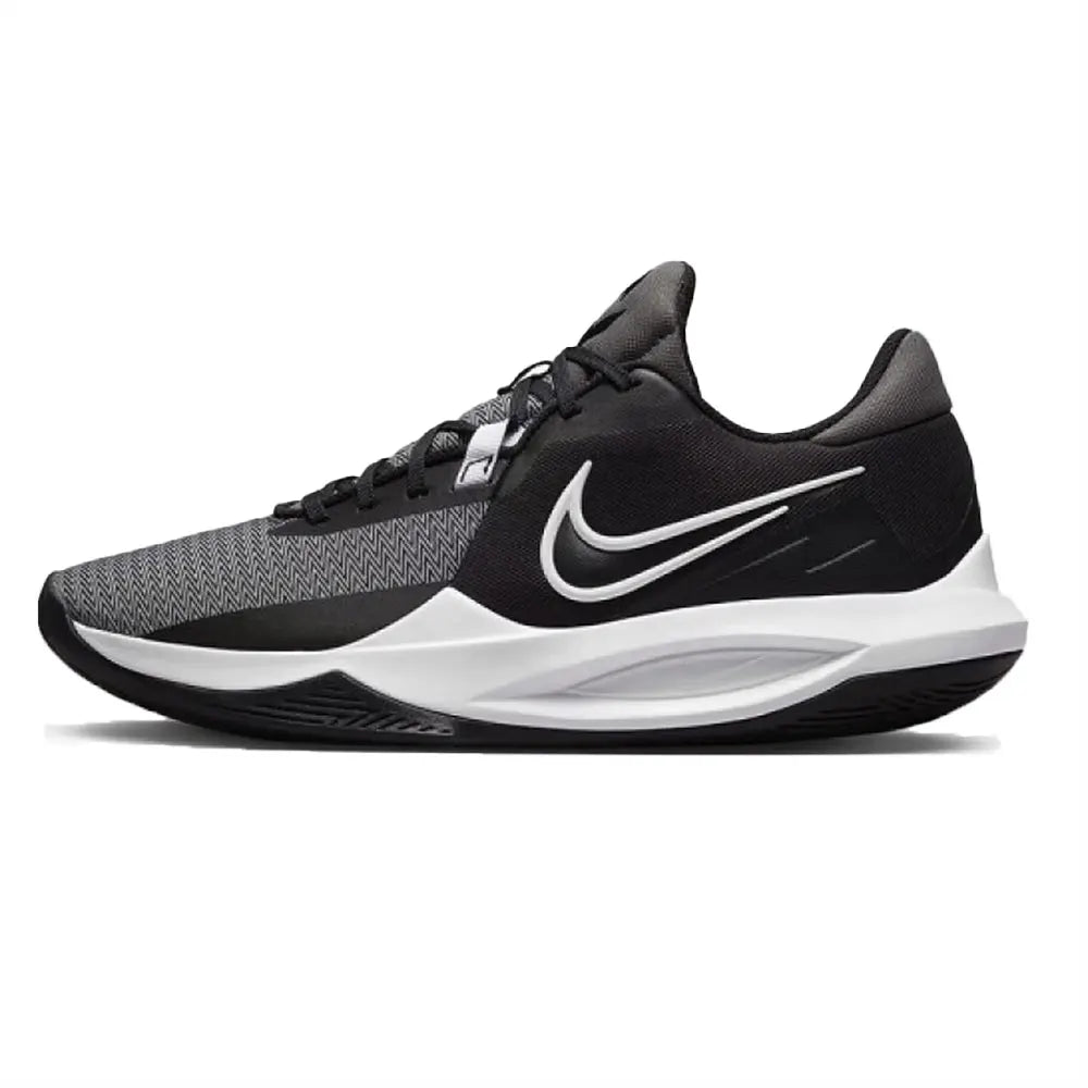 Nike Precision 6 – pohodlné a univerzální nízké basketbalové boty pro muže v černé barvě IO7605-040