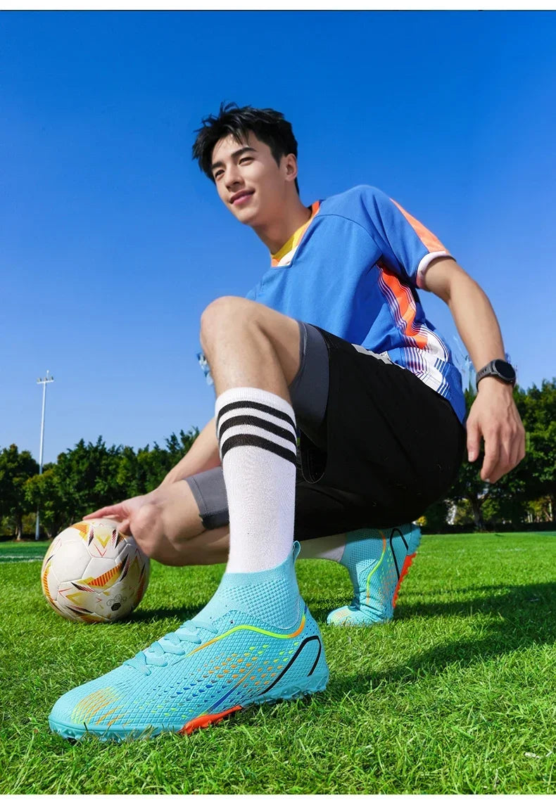 New Men Soccer Shoes Professiona Football Boot Turf Futsal Match Grass Unisex Outdoor Training Soccer Cleats Non-slip Breathable