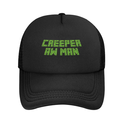 Czapki typu „trucker” dla dorosłych z motywem zombie, wrogich mobów, czapki baseballowe z siateczką, czapki poliestrowe, czapki przeciwsłoneczne, czapki golfowe z regulacją, czapki letnie