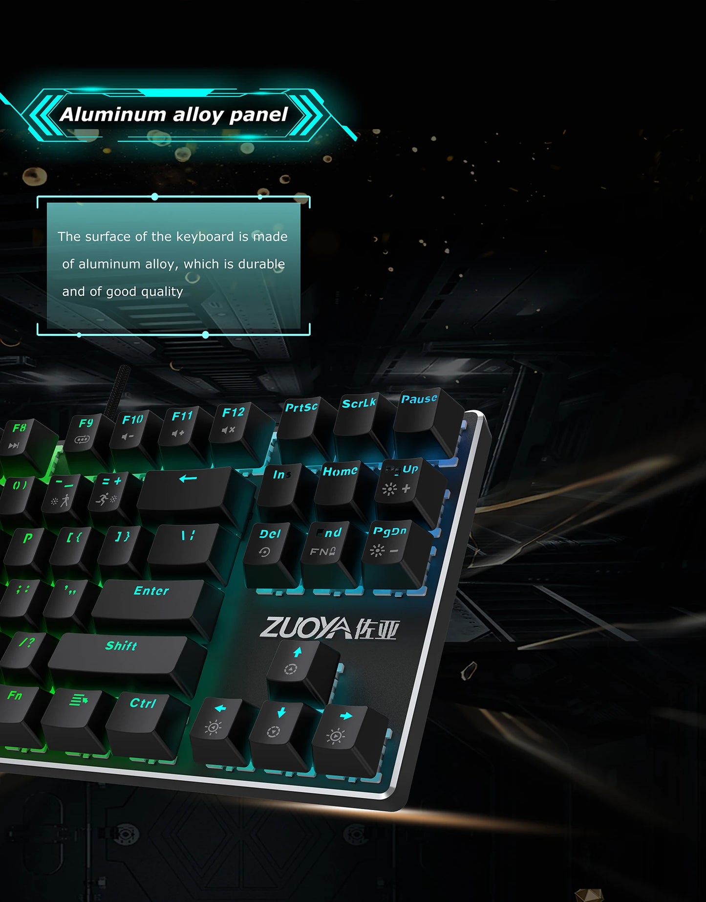 Mechanical Keyboard Wired Gaming Keyboard RGB Mix Backlit 87 104 Anti-ghosting Blue Red Switch For Game Laptop PC Russian US