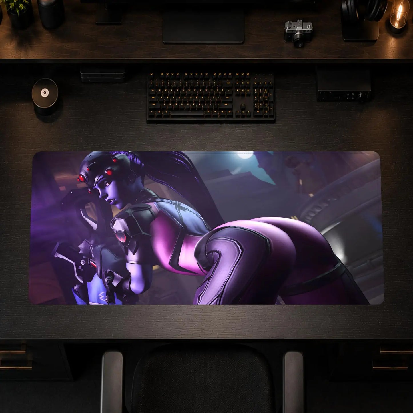Overwatch Hips Gaming-Mauspad fürs Büro, rutschfeste Schreibtischunterlage, DIY-Mauspad, große Game-Tastaturunterlage mit Overlock-Naht