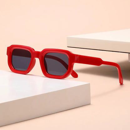 6PCS/Set Women Vintage Rectangle Frame Sunglasses Fashion Retro Sun Glasses Luxury Brand Design Glasses Eyewear Men Goggle
