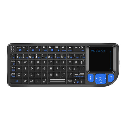 MRSVI Mini Teclado A8 PLUS, teclado sem fios retroiluminado 2.4GHz e Bluetooth5.0 com touchpad para Android TV Box, Mac, portátil, Windows