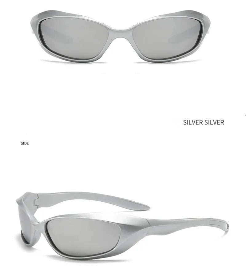KLASSNUM Y2K Punk Sports Sunglasses For Men Women Future Sense Sun Glasses Brand Designer Party Anti UV400 Fashion Goggle New