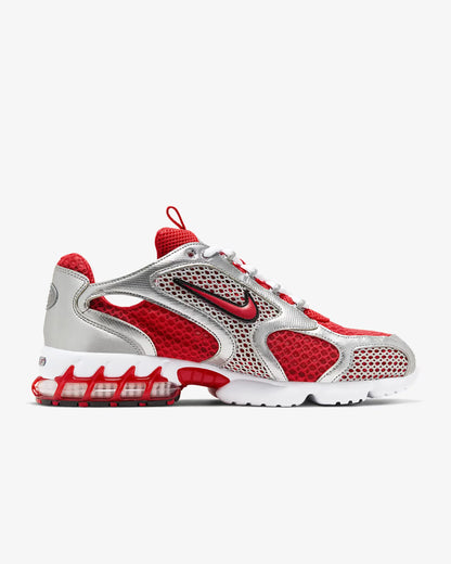 Nike Air Zoom Spiridon Cage 2 унисекс ниски ежедневни обувки, спортни, износоустойчиви, сиви и червени лайфстайл обувки CJ1288-600