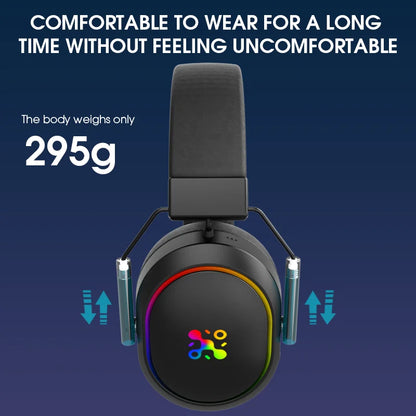 Auricular Gaming Sem Fios LDON PS5 PS4 Bluetooth 2.4GHz Som Surround 3D Microfone com Cancelamento de Ruído Baixa Latência