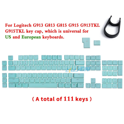 Tecla texturada antiderrapante transparente retroiluminada G915 913 TKL G815 G813, compatível com teclado mecânico Logitech