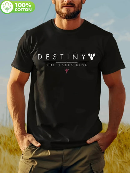 Destiny The Taken King Shirt 100% Crew Neck T-Shirt Printed - 180G