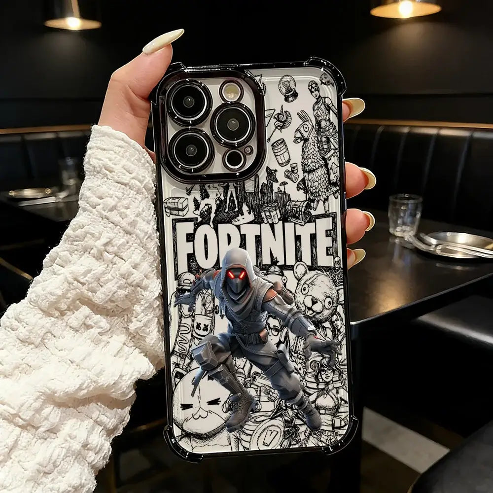 Beliebte FortniteS-Gaming-Handyhülle mit Beschichtung für Samsung S26 S25 S24 S23 S22 S21 S20 FE Note20 Edge Plus Ultra 4G 5G, stoßfest