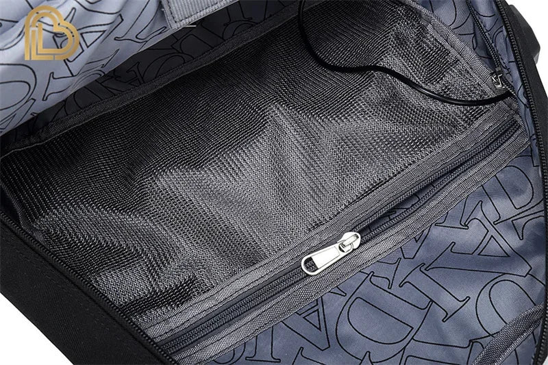 Yule Trooper F-Fortnited Battle Royale Backpack with USB Charging Anime Figures Study Stationery Compartment Students Mochila