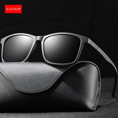 KLASSNUM Sunglasses Man TR Frame Polarized Sunglasses Yellow Driving Sun Glasses Fishing Sports UV400 Shades Classic Eyewear New