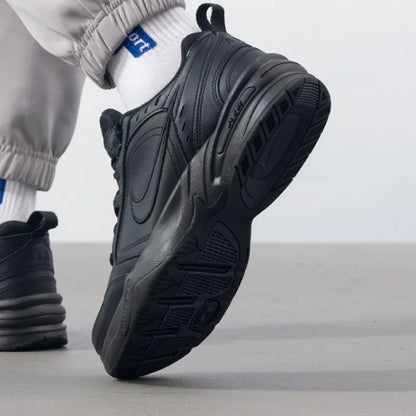 Nike Ανδρικά Παπούτσια Air Monarch IV Μαύρα Triple Black Dad Παπούτσια Τρεξίματος 415445-001