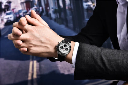 PAGANI DESIGN V2 40MM Quadrante meteorite Orologio da uomo al quarzo Cronografo retro in zaffiro Orologio impermeabile da uomo Reloj0 hombr