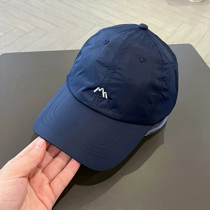 Pălărie de vară cu broderie, cu uscare rapidă; șapcă de baseball de primăvară și toamnă, cu protecție solară, pentru activități în aer liber, cu vizieră sportivă reglabilă