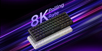 Teclado Gaming Mecânico Akko MonsGeek FUN60 Ultra com Interruptores Magnéticos, 60%, Rapid Trigger, 8K HE/TMR, Teclado Gamer Personalizado em Alumínio