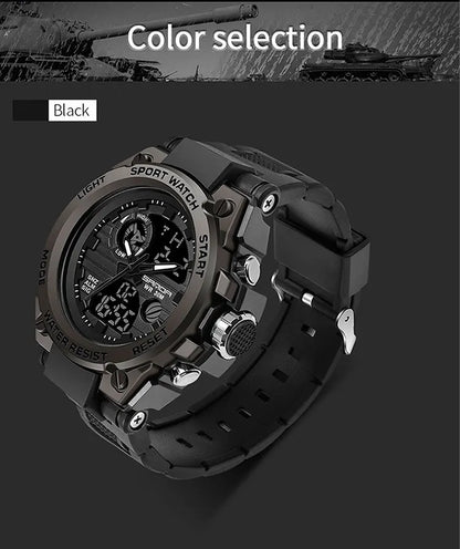 SANDA Top Luxury Watches Men Military Army Mens Watch Waterproof Sport Wristwatch Dual Display Watch Male Relogio Masculino