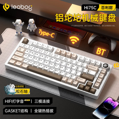 Leobog Hi75C Hi75 Hi75C Pro Aluminum Wireless Custom Mechanical Keyboard Kit Gaming Bluetooth 2.4G Wired Hotswap Gamer Keyboard