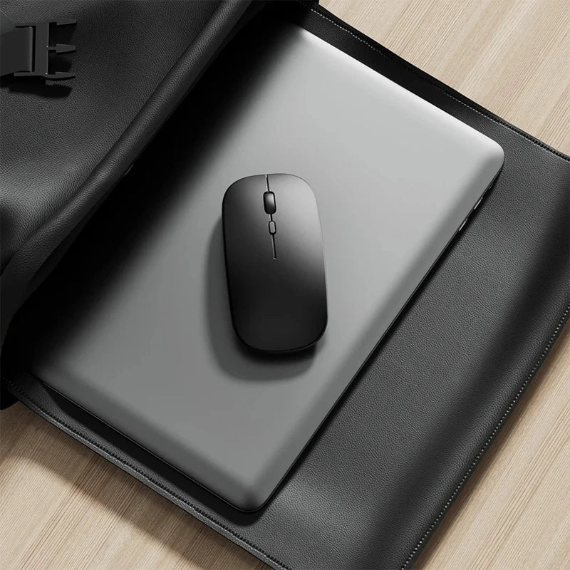 Rechargeable Wireless Mouse Bluetooth 2.4GHz Dual Mode, Silent Ergonomic Wireless Mouse with Adjustable DPI, USB Rechargeable Mouse for PC, Laptop, Mac & Tablet