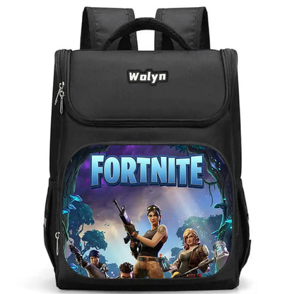 School Backpack With Multi Compartment, Large Cartoon Fortnite School Bags For Boys & Girls, Durable Child Backpack For Ages 5-10
