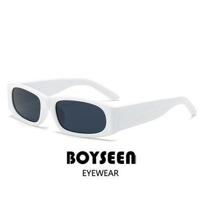 Hiphop Style Narrow Frame Black Sunglasses Men's Retro Effortless Orange Sunglasses UV400