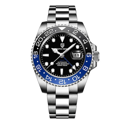 Man Watch PAGANI DESIGN GMT Men Mechanical WristWatch Luxury Sapphire Glass Waterproof 40mm Automatic Watch for Men Reloj Hombre
