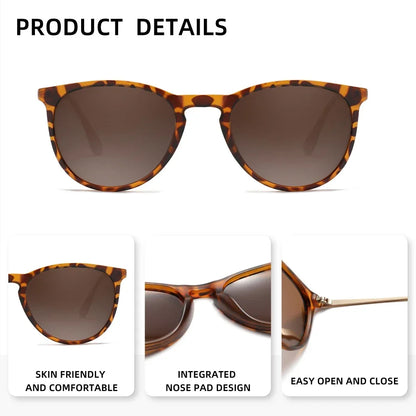 Classic Summer Cat Eye Sunglasses Polarized Fashion Elegant Style Eyeglasses Accessory for Beach Travel UV400