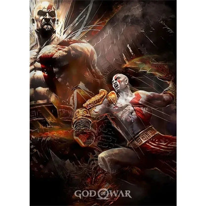 Canvas Painting Posters and Prints Wall Art Anime Pop Game God of War Ragnarok Poster Aesthetics Kratos Gaming