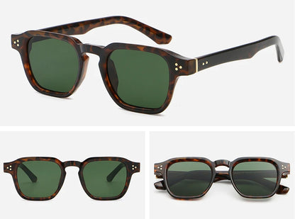 Peekaboo irregular sunglasses for women black brown retro style square sun glasses for men uv400 summer accessories 2025