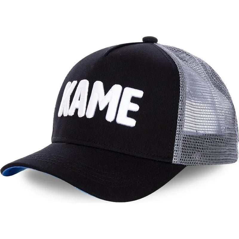 Dragon Ball Buu Goku sapka Nyári utazós csúcsos sapka Férfi hímzett hip-hop stílusú napellenzős állítható trucker hálós sapka