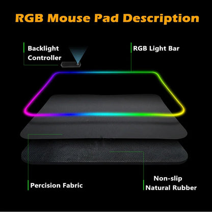 God Of War Large Kratos Atreus Mouse Pad RGB Glowing E-Sports Gamer Keyboard Rug with Extensible Phantom Color Carpet 500x1000