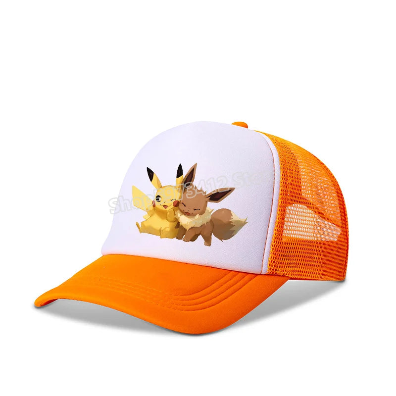 Pokémon baseball sapka Pikachu Charizard Gengar anime csúcsos sapka gyerek felnőtt nyári szabadtéri sport sapkák fiú alkalmi divat sapka ajándék