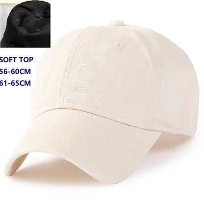 Bejzbol kape za muškarce s velikom glavom, za žene, XXL, prevelike, visoke krune, podesive, jednobojne, s kopčom (snapback), 56-60 cm, 60-65 cm