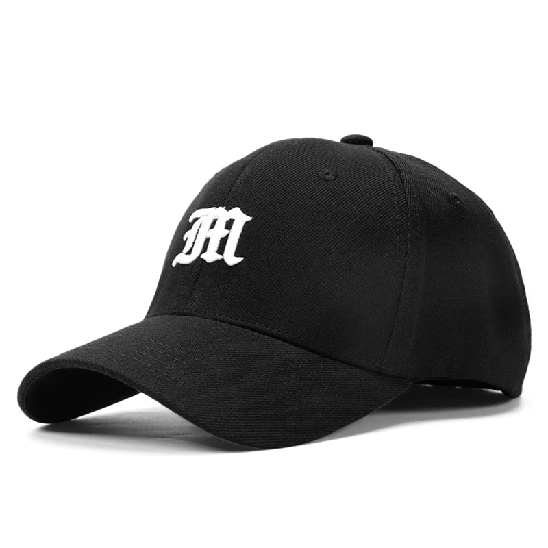 Szorosan illeszkedő, teljesen rugalmas, zárt sapka, „M” betűvel, hajlékony karimájú, új, trucker, férfi, flex, dad, hip-hop, baseball, snapback, napellenző, Era