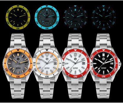 San Martin 2025 New Enamel Dial Full Luminous 39mm Dive Watch Luxury Men Watch NH35 Automatic Mechanical Waterproof 200m SN0129