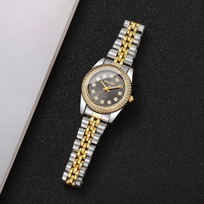 Luxury Men Calendar Quartz Watch  Fashion Rhinestone Steel Men's Business Watches Reloj Hombre Clock Gift（Without Box）