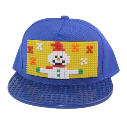 Șepci de baseball cu imprimeu cartoon patchwork, blocuri DIY, șepci snapback, șepci hip-hop pentru bărbați și femei, șepci detașabile cu pixeli, șepci „dad hats”, pentru copii și adulți