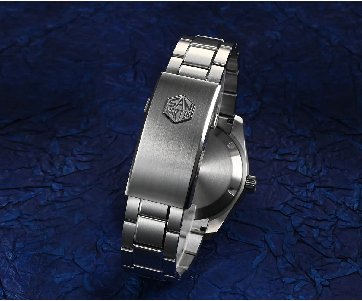 San Martin New 42mm Peacock Gemstone Dial NH35 Luxury Men Watch Automatic Mechanical Sapphire 100M Waterproof Luminous SN0130
