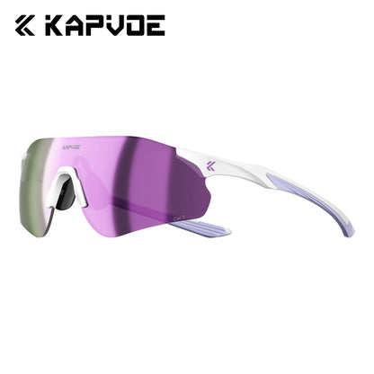 Kapvoe New Outdoor Running Cycling Glasses Bike Photochromic Sunglasses Women Eyewear Men Sports Marathon Bicycle UV400 Goggles