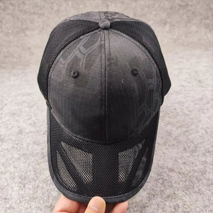 Nyári, lélegző hálós baseball sapka férfiaknak, nagy fejméretre állítható, férfi sapka, alkalmi, terepszínű, szabadtéri dzsungel sapka, férfi, 62 cm