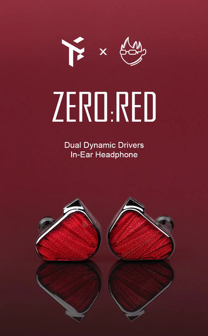 Auscultadores intra-auriculares audiófilos com fio TRUTHEAR x Crinacle ZERO:RED Dual Dynamic Driver 0.78 2Pin HiFi