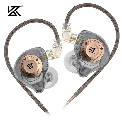 KZ EDX PRO X Wired Earphones HIFI Stereo Bass Earbud Gaming Sport Music Noise Cancelling Headset Detachable Cable