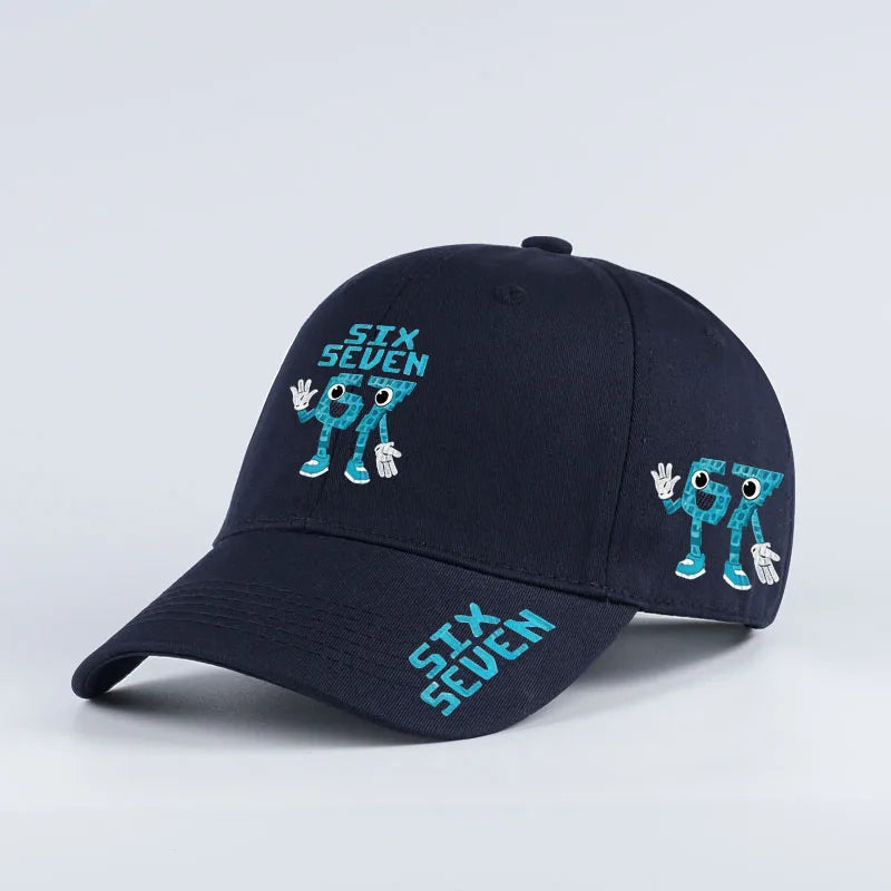 Retro '67 rajzfilm mintás baseball sapka – Állítható, lapos karimájú sapka – Unisex utcai divat, hip-hop napellenző sapka – Dad Hat