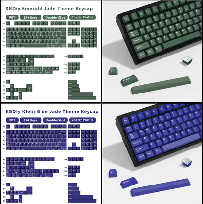 KBDiy 174 Teclas/Conjunto PBT GMK Apollo Keycap Double Shot Minimalista ISO Perfil Cherry para Teclado Mecânico Gaming Keycaps para MX