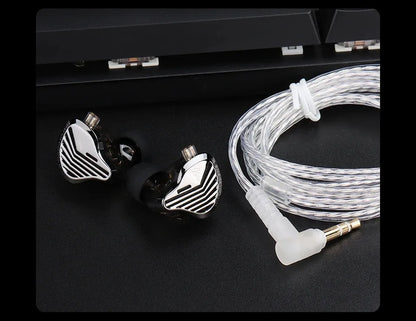 Kz Gk Kunten 1DD Dynamic Drive Earphone Hifi IEMs in ear Earbuds 2pin Detachable Cable Metal Gamer Audiophile headset